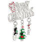 Silver-Tone Merry Christmas Pin with Charms - image 2