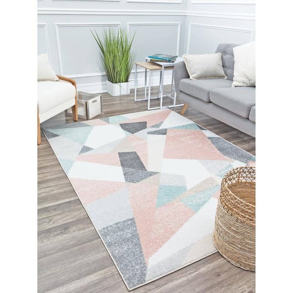 Rugs America™ Miko Milkshake Geometric Contemporary Area Rug