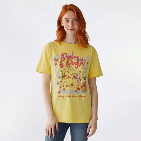 Juniors C-Life Pooh Piglet Fruit Boyfriend Tee - image 