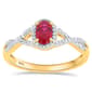 Gemstone Classics(tm) Created Ruby 1/10ctw. Lab Grown Diamond Ring - image 1