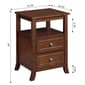 Convenience Concepts Melbourne 2 Drawer End Table w/ Shelf - image 4
