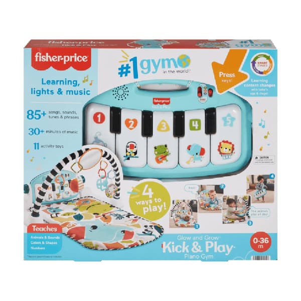 Fisher-Price&#174; Glow & Grow Kick & Play Piano - Blue