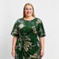 Plus Size Connected Apparel Elbow Sleeve Floral Wrap Dress - image 3