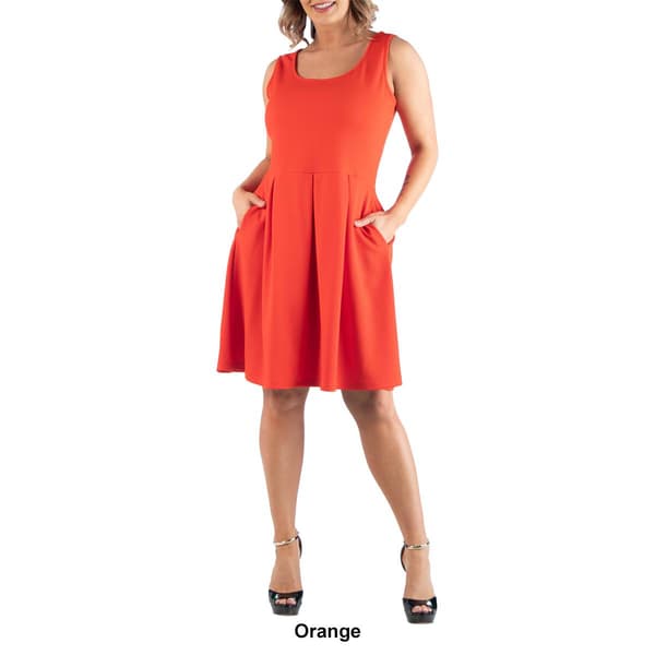Plus Size 24/7 Comfort Apparel Sleeveless Fit & Flare Dress