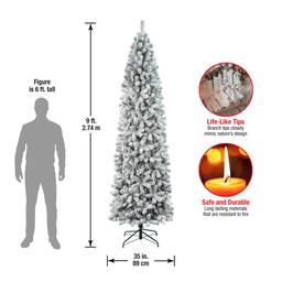 National Tree 9ft. Acacia Flocked Christmas Tree