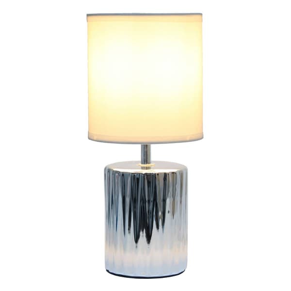 Simple Designs 11.6in. Contemporary Metallic Capsule Table Lamp