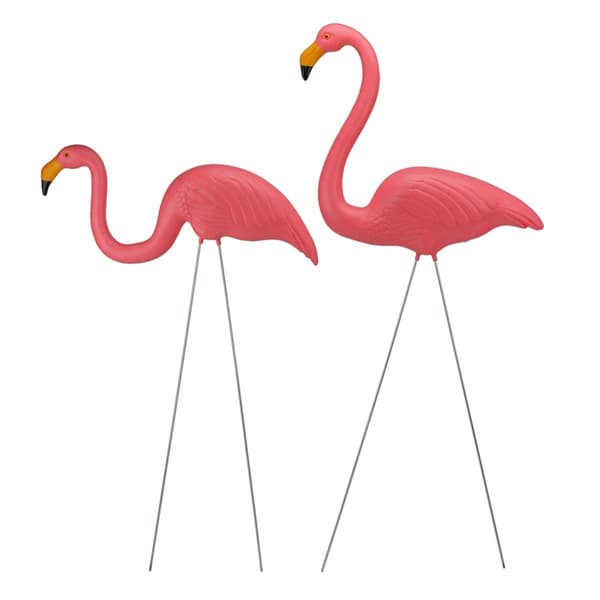 Northlight Seasonal Tropical Flamingo Lawn Stakes - Set of 2