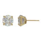 Candela 14kt. Yellow Gold 9mm Cubic Zirconia Round Stud Earrings - image 1