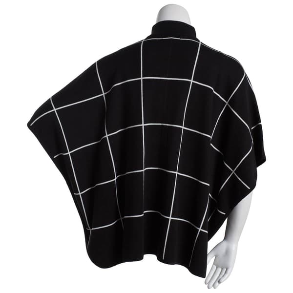 Womens Preswick &amp; Moore Windowpane Poncho