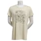 Womens Mountain and Isles Short Sleeve Floral Leaf Graphic Tee - image 1