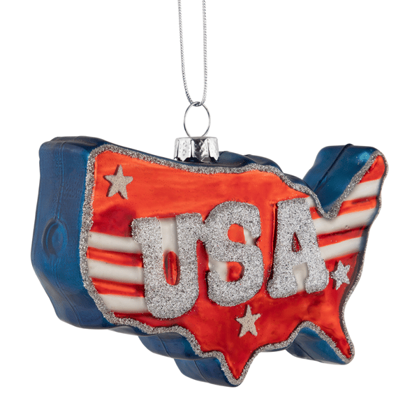 Northlight Americana USA Glass Christmas Ornament