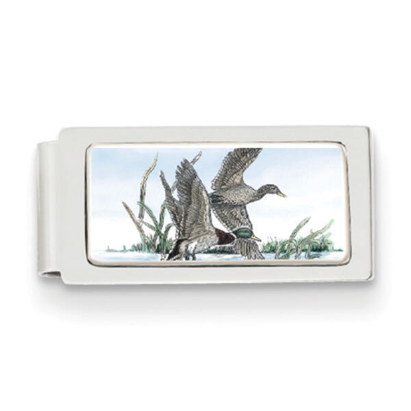 Barlow Designs Color Mallards Hinged Money Clip - image 