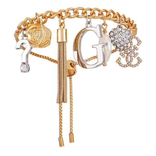 GUESS Gold-Tone Charm Adjustable Bracelet