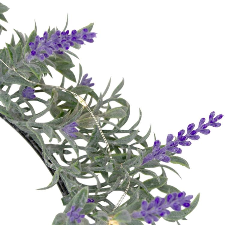 Northlight Seasonal Pre-Lit Lavender Spring Wreath