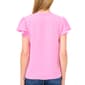 Womens Cece Flutter Sleeve Shirred V-Neck Blouse - image 3