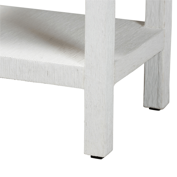 bali & pari Sebastian Grasscloth Scalloped End Table
