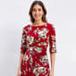 Womens Connected Apparel Elbow Sleeve Floral Ruched Sheath Dress - image 3