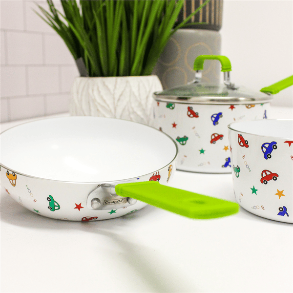 BergHOFF CookNCo 4pc. Car Pattern Mini Cookware Set