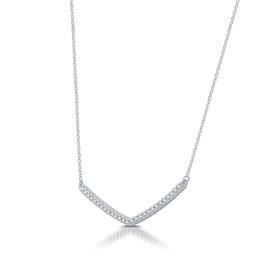 Nova Star&#174; Sterling Silver 1/10ctw. Lab Grown Diamond Necklace