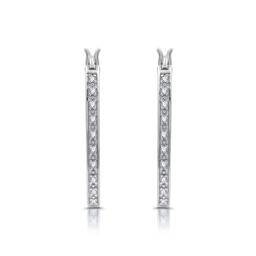 Nova Star® 1/10ctw. Lab Grown Diamond Huggie Hoop Earrings