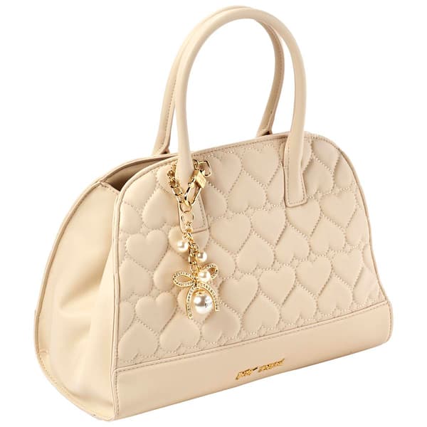 Betsey Johnson Heart Quilted Satchel
