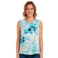 Womens Calvin Klein Sleeveless Pleat Front Large Floral Blouse - image 1