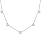 Sterling Silver 2 1/4ctw. Dew Moissanite Station Necklace - image 1