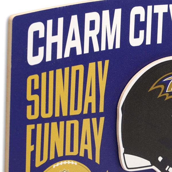 Open Road Ravens Team Layered Wood Story Wall Decor