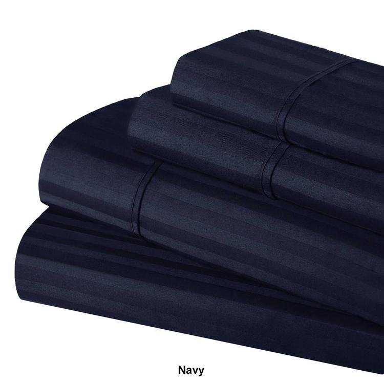 Superior 300TC Egyptian Cotton Striped Deep Pocket Sheet Set