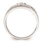 Mens Pure Fire 14kt. White Gold Lab Grown Diamond Cross Ring - image 4