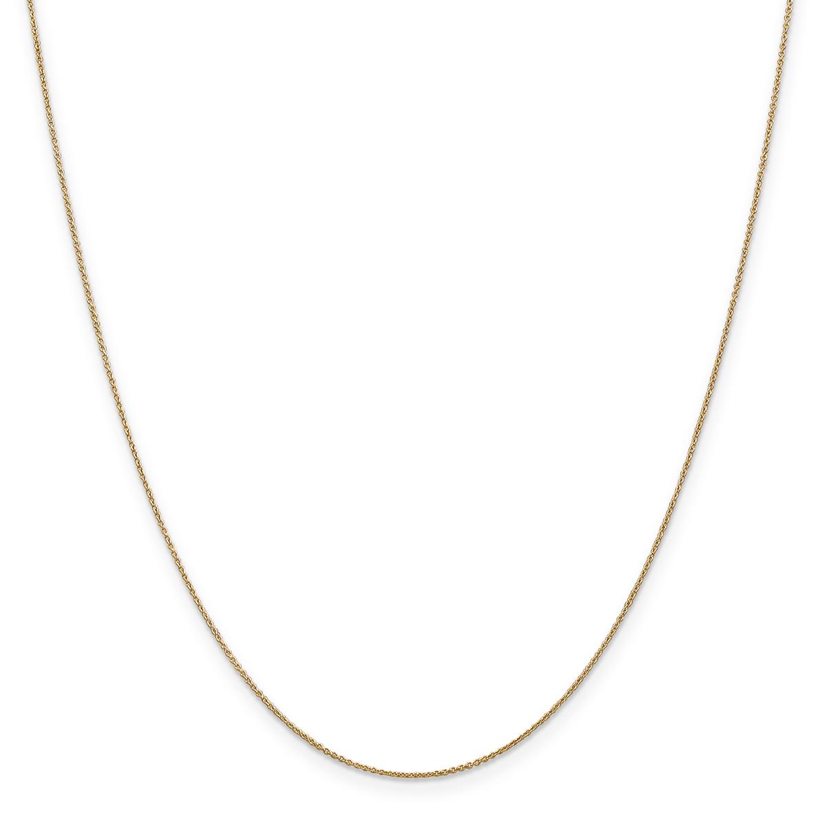 Unisex Gold Classics(tm) .75mm. Solid Polished Cable 14in. Necklace