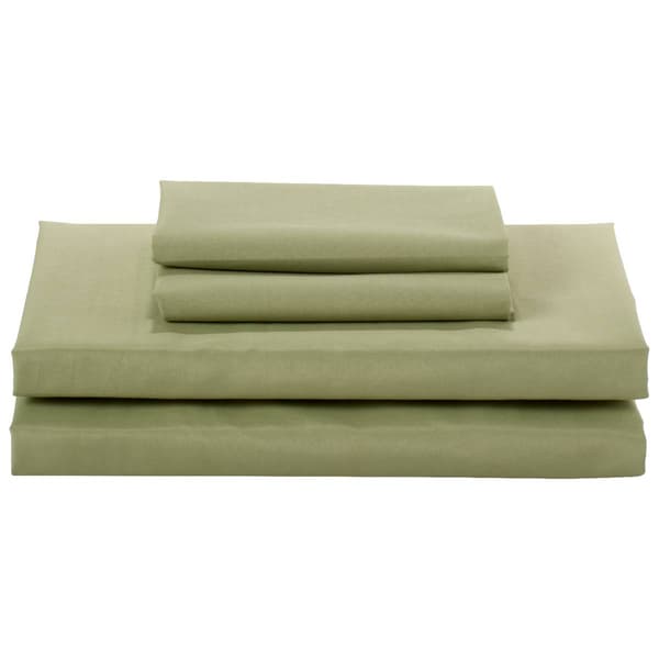 Ashley Cooper(tm) Cotton Rich Percale Sheet  Set - Reseda Green - image 