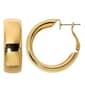 Design Collection Gold Plated Wide Tub Hoop Earrings - image 1