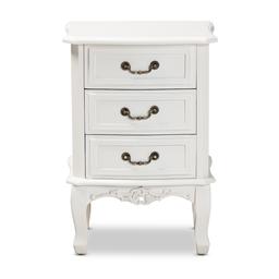 Baxton Studio Gabrielle Traditional French Country 3 Drawer Night