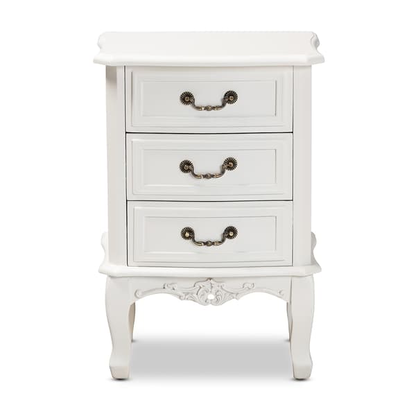Baxton Studio Gabrielle Traditional French Country 3 Drawer Night