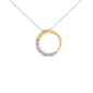 Haus of Brilliance 14kt. Yellow Gold Diamond Circle Hoop Pendant - image 1