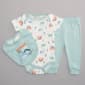 Baby Boy &#40;NB-9M&#41; baby views&#40;R&#41; 3pc. Dino Bodysuit/Pants & Bib Set - image 1