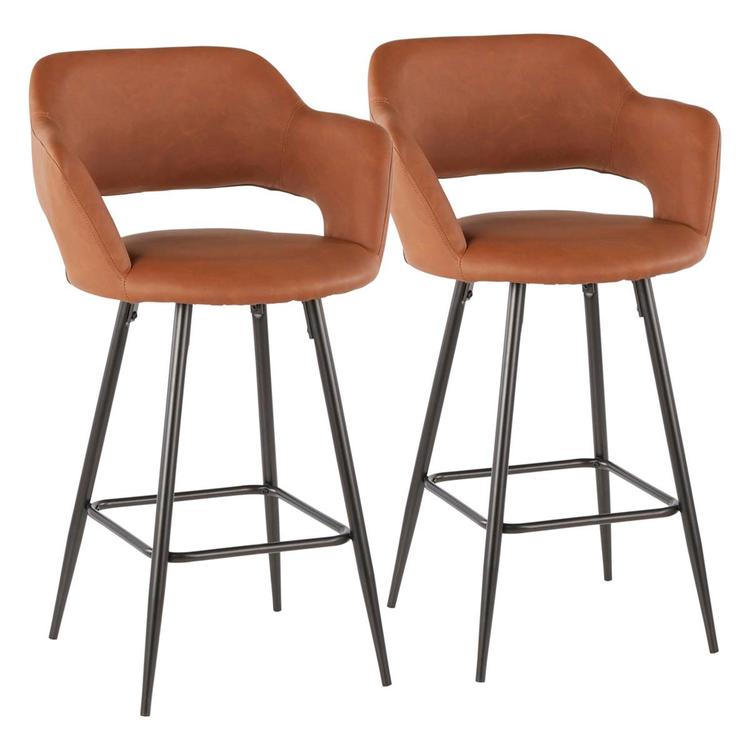 LumiSource Margarite Contemporary Counter Stools - Set of 2