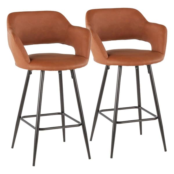 LumiSource Margarite Contemporary Counter Stools - Set of 2 - image 