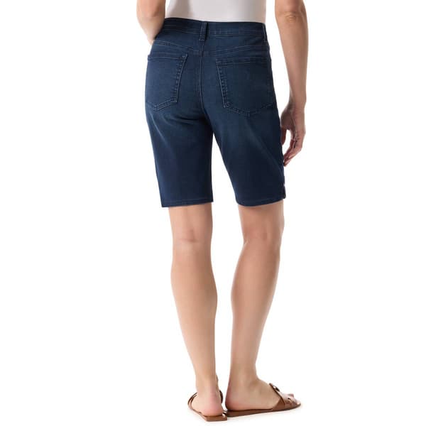 Petite Gloria Vanderbilt Amanda Bermuda Denim Shorts w/ Slit