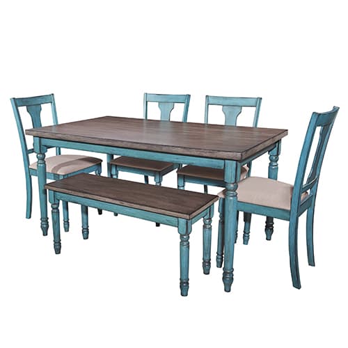 Linon Home Decor Willow Side Chair - Teal Blue