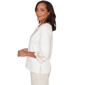 Petite Alfred Dunner Natural Wonder Leaf Embroidery Blouse - image 4