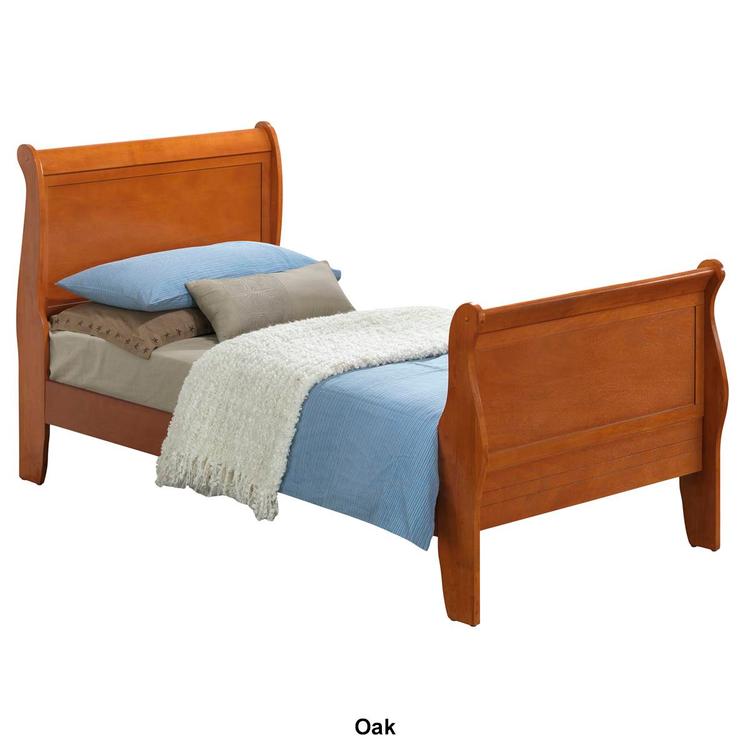 Passion Furniture Louis Philippe Sleigh Bed - Twin