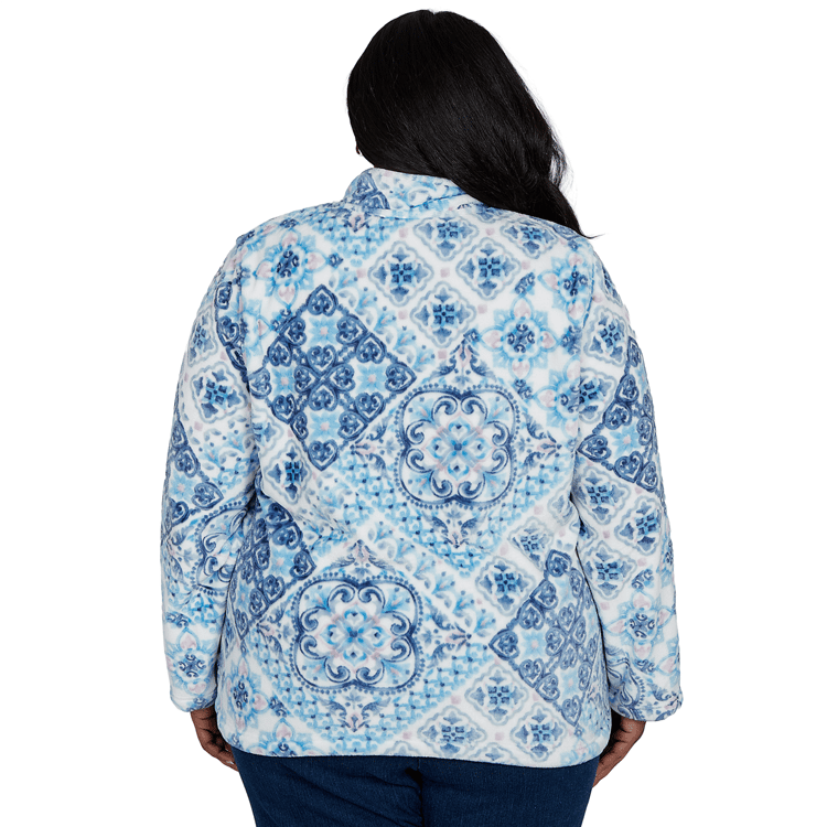 Plus Size Alfred Dunner Classics Medallion Zip Front Jacket