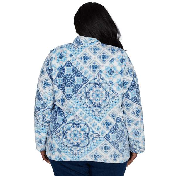 Plus Size Alfred Dunner Classics Medallion Zip Front Jacket