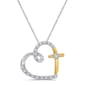 Nova Star(R) Two-Tone Gold 1/10ctw. Lab Grown Diamond Pendant - image 1