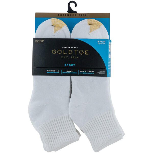 Mens Big & Tall Gold Toe&#40;R&#41; 6pk. Quarter Socks - image 