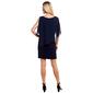Womens MSK Split Shoulder Capelet Overlay Beaded Shift Dress - image 2