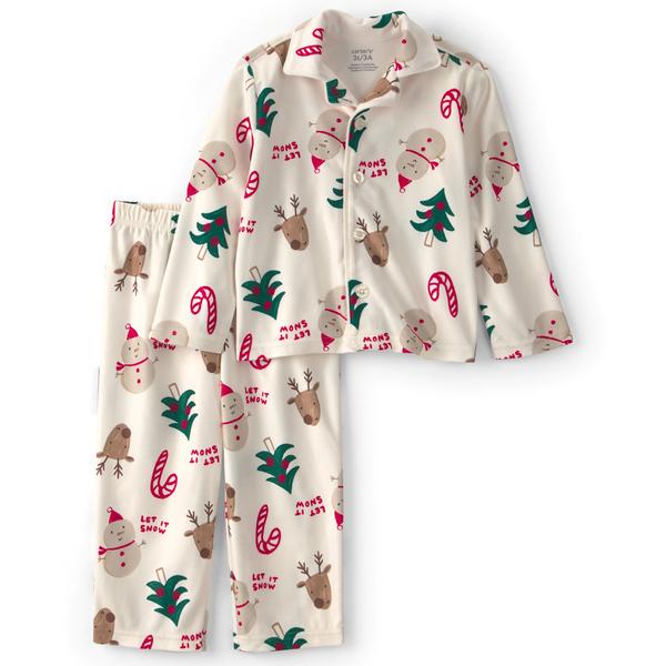Toddlers Carter''s(R) Christmas Icon Fleece Loose Fit Pajama Set - image 