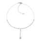 Roman Silver-Tone AB Glass Y-Necklace - image 1